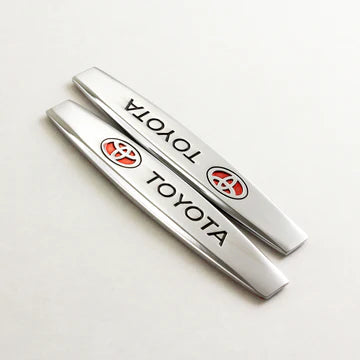 BRAND NEW UNIVERSAL 2PCS TOYOTA 3D METAL EMBLEM BADGE STICKER