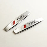 BRAND NEW UNIVERSAL 2PCS TOYOTA TRD 3D METAL EMBLEM BADGE STICKER