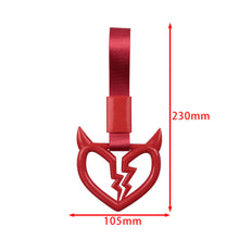 Load image into Gallery viewer, Brand New Devil Demon Broken Heart Red JDM TSURIKAWA Ring Subway Train Bus Red Handle Strap Charm Drift