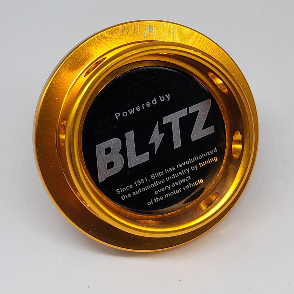 Brand New BLITZ Gold Engine Oil Fuel Filler Cap Billet For Nissan