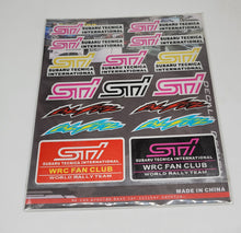 Load image into Gallery viewer, BRAND NEW UNIVERSAL SUBARU STI 16PCS Small Reflective Decal Sticker Window Vinyl