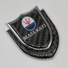 Load image into Gallery viewer, BRAND NEW MASERATI 1PCS Metal Real Carbon Fiber VIP Luxury Car Emblem Badge Decals