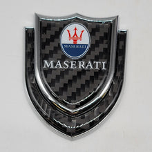 Load image into Gallery viewer, BRAND NEW MASERATI 1PCS Metal Real Carbon Fiber VIP Luxury Car Emblem Badge Decals