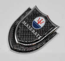 Load image into Gallery viewer, BRAND NEW MASERATI 1PCS Metal Real Carbon Fiber VIP Luxury Car Emblem Badge Decals