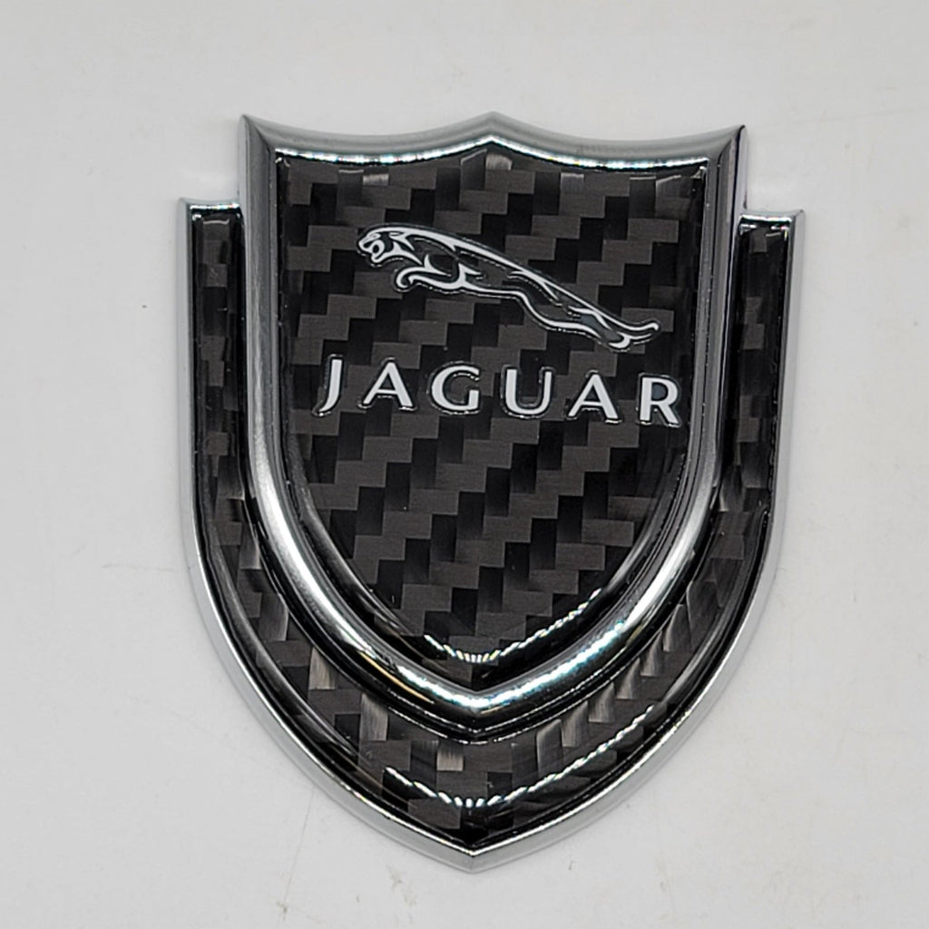 BRAND NEW JAGUAR 1PCS Metal Real Carbon Fiber VIP Luxury Car Emblem Badge Decals