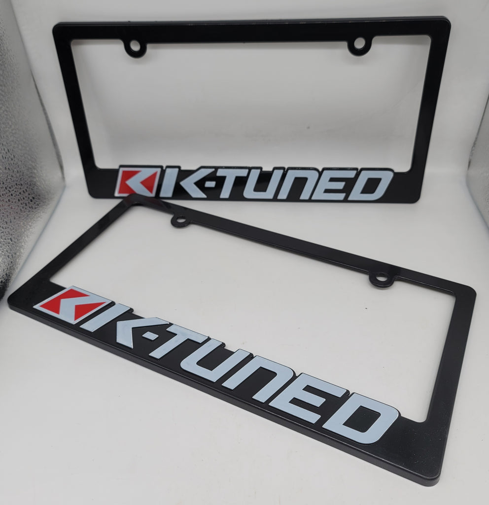 Brand New Universal 2PCS K-TUNED ABS Plastic Black License Plate Frame Cover