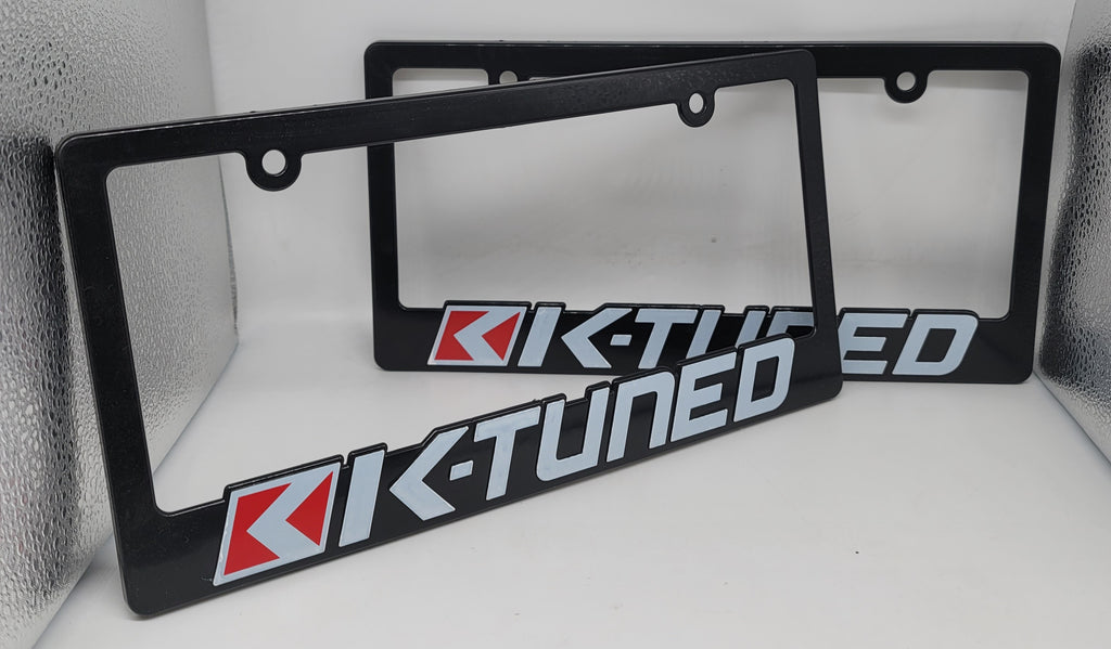 Brand New Universal 2PCS K-TUNED ABS Plastic Black License Plate Frame Cover