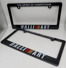 Load image into Gallery viewer, Brand New Universal 2PCS RALLIART ABS Plastic Black License Plate Frame Cover