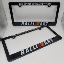 Load image into Gallery viewer, Brand New Universal 2PCS RALLIART ABS Plastic Black License Plate Frame Cover