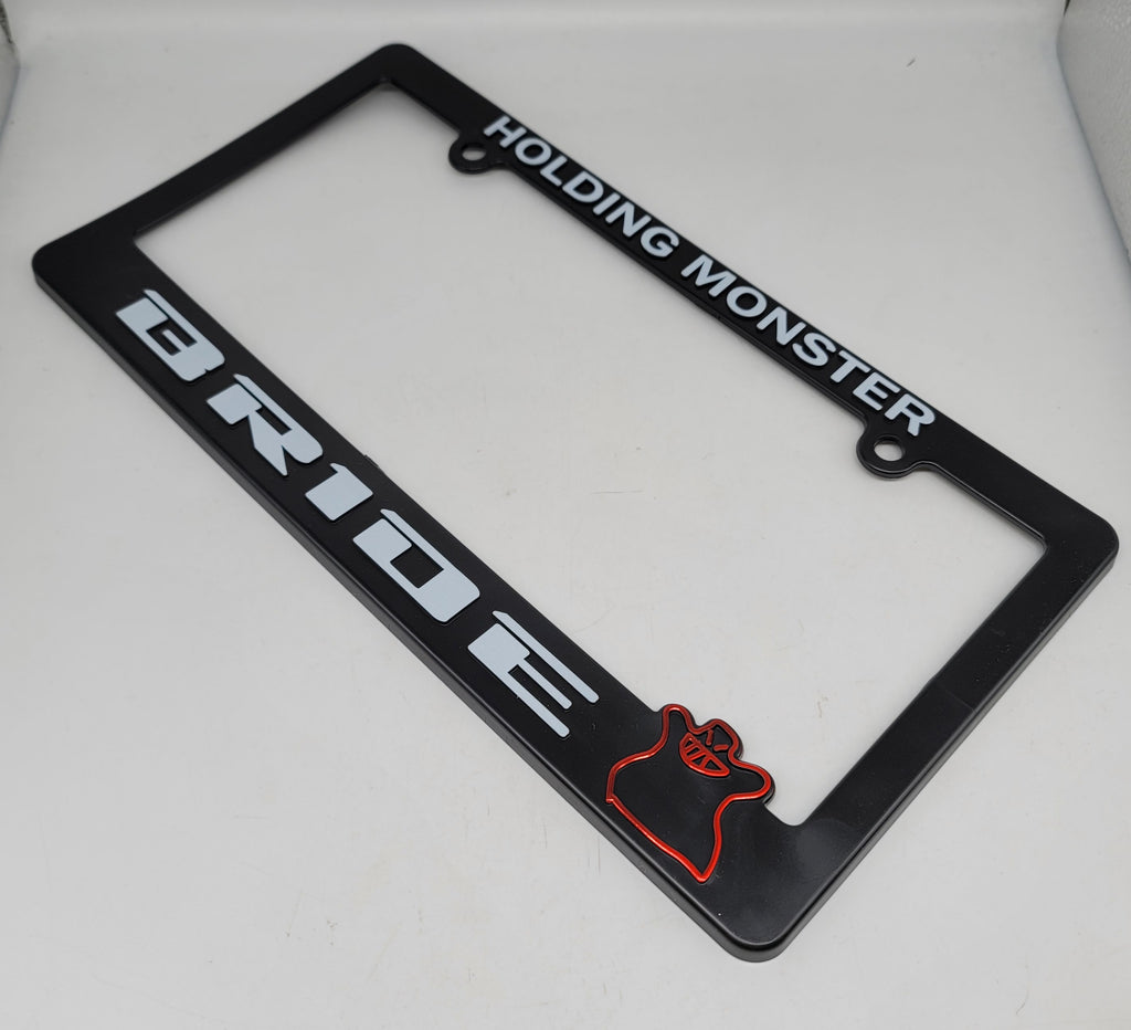 Brand New Universal 1PCS BRIDE ABS Plastic Black License Plate Frame Cover