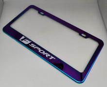 Load image into Gallery viewer, Brand New Universal 1PCS LEXUS F SPORT Neo Chrome Titanium Metal Steel License Plate Frame