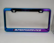 Load image into Gallery viewer, Brand New Universal 1PCS BMW M PERFORMANCE Neo Chrome Titanium Metal Steel License Plate Frame