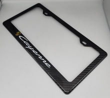 Load image into Gallery viewer, Brand New 1PCS PORSCHE CAYENNE 100% Real Carbon Fiber License Plate Frame Tag Cover Original 3K With Free Caps