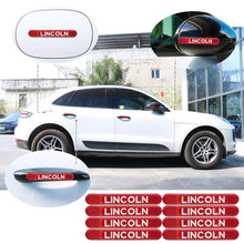 Load image into Gallery viewer, Brand New 8PCS Lincoln Real Carbon Fiber Red Car Trunk Side Fenders Door Badge Scratch Guard Sticker