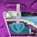 Brand New Broken Heart Teal JDM TSURIKAWA Ring Subway Train Bus Handle Strap Charm Drift