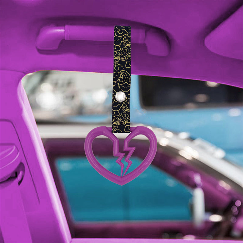 Brand New Broken Heart Purple JDM TSURIKAWA Ring Subway Train Bus Handle Strap Charm Drift