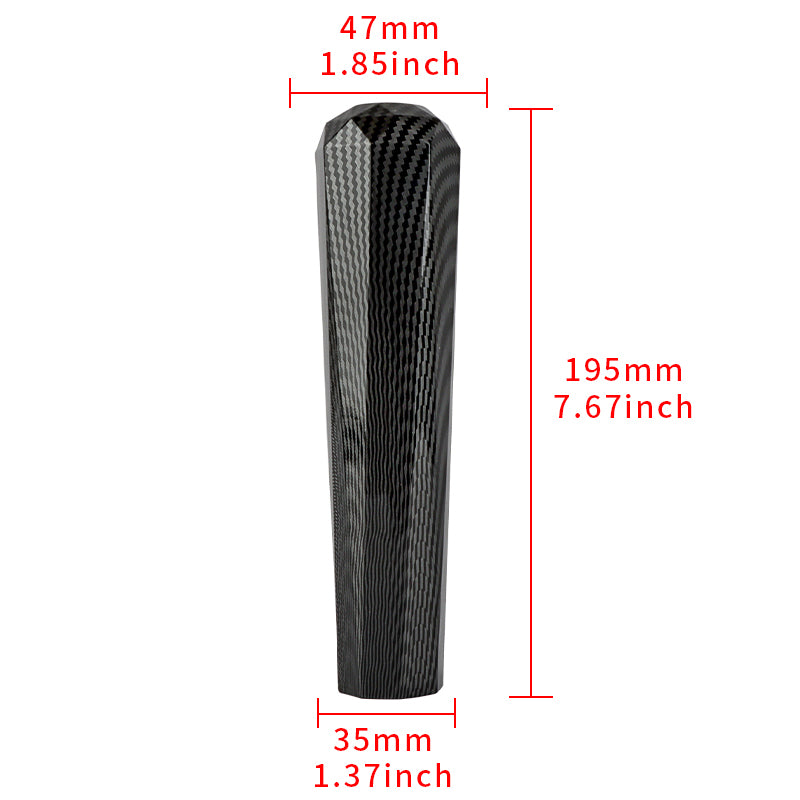 BRAND NEW JDM 200mm Universal Diamond Carbon Fiber Style Aluminum Manual Gear Stick Shift Knob Shifter M8 M10 M12