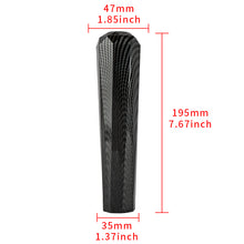 Load image into Gallery viewer, BRAND NEW JDM 200mm Universal Diamond Carbon Fiber Style Aluminum Manual Gear Stick Shift Knob Shifter M8 M10 M12