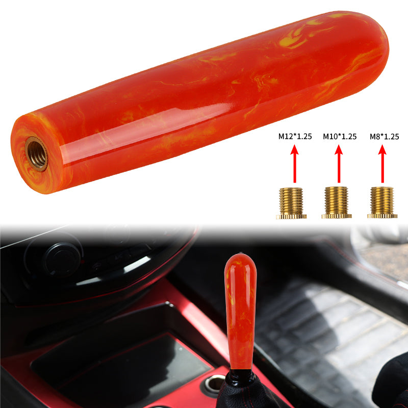 Brand New JDM Universal JDM Red 20CM Marble Style Stick Manual Gear Shift Knob Shifter M8 M10 M12