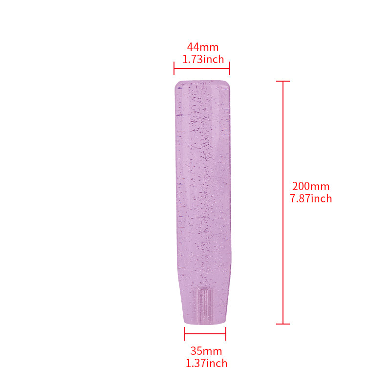 Brand New Universal 20CM Glitter Transparent Purple Manuel Shift Knob Racing Gear Shift Knob M12 M10 M8