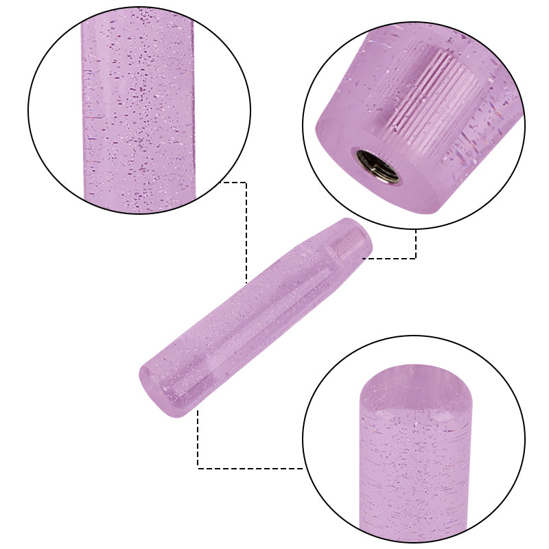 Brand New Universal 20CM Glitter Transparent Purple Manuel Shift Knob Racing Gear Shift Knob M12 M10 M8