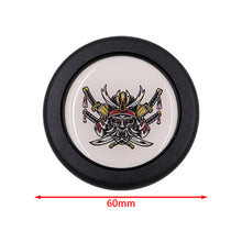 Load image into Gallery viewer, Brand New Universal Anime Devil Samurai Hentai Car Horn Button Black Steering Wheel Center Cap