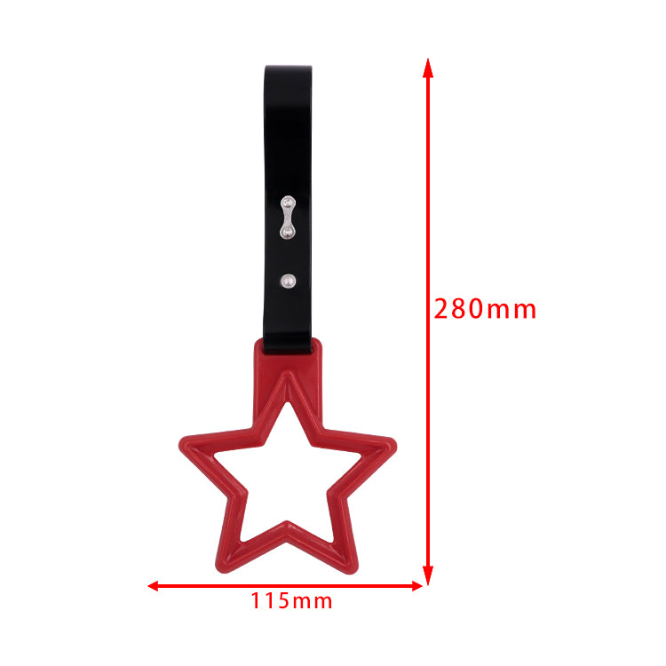 Brand New Star Handle Red JDM TSURIKAWA Ring Subway Train Bus Black Handle Strap Charm Drift