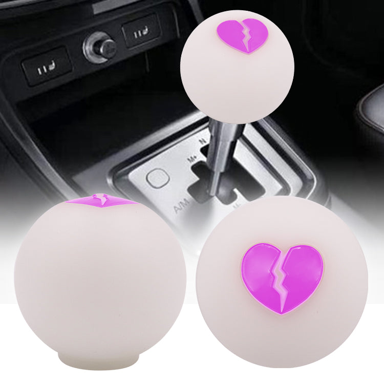 BRAND NEW JDM BROKEN HEART Gear Shifter White Ball Manual Gear Stick Shift Knob w/ Adapters