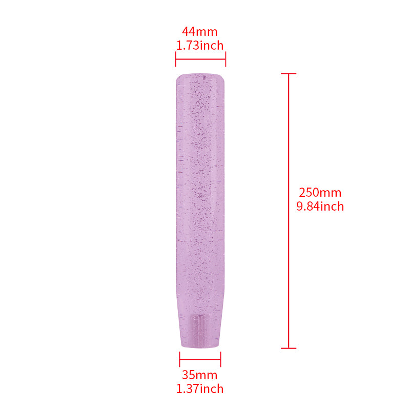 Brand New Universal 25CM Glitter Transparent Purple Manuel Shift Knob Racing Gear Shift Knob M12 M10 M8