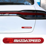 Brand New 1PCS Mazdaspeed Real Carbon Fiber Red Car Trunk Side Fenders Door Badge Scratch Guard Sticker