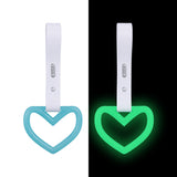 Brand New Heart Teal Handle White Glow in the Dark JDM TSURIKAWA Ring Subway Train Bus Handle Strap Charm Drift