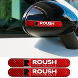 Brand New 2PCS ROUSH Real Carbon Fiber Red Car Trunk Side Fenders Door Badge Scratch Guard Sticker