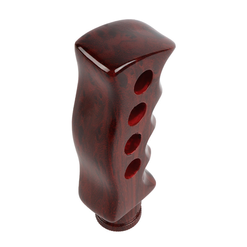 Brand New Universal Dark Wood Slotted Pistol Grip Handle Manual Gear Shift Knob Shifter M8 M10 M12