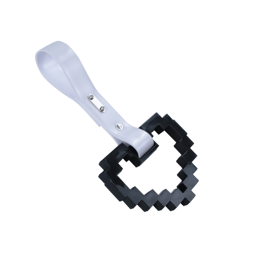 Brand New Minecraft Heart Black Handle JDM TSURIKAWA Ring Subway Train Bus Handle Strap Charm Drift