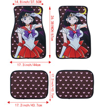 Load image into Gallery viewer, Brand New 4PCS UNIVERSAL ANIME SAILOR MARS Racing Fabric Car Floor Mats Interior Carpets