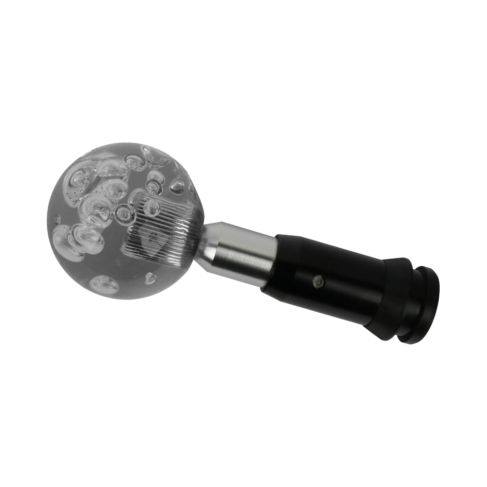 Brand New Universal Crystal Bubble Black Round Ball Automatic Transmission Shift Knob W/ Adapter