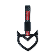 Load image into Gallery viewer, Brand New Supreme Devil Heart Shaped Black JDM TSURIKAWA Subway Bus Handle Strap Charm Drift