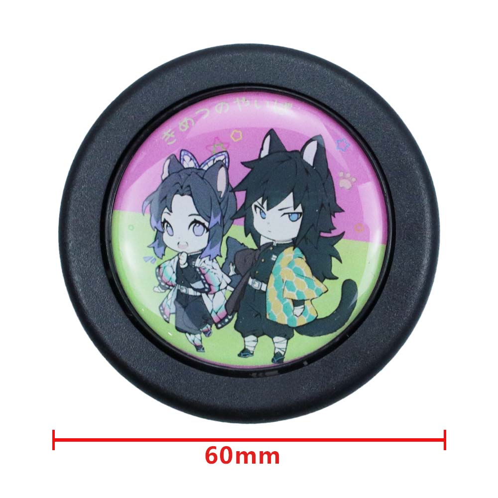 Brand New Universal Anime Hentai Car Horn Button Black Steering Wheel Center Cap