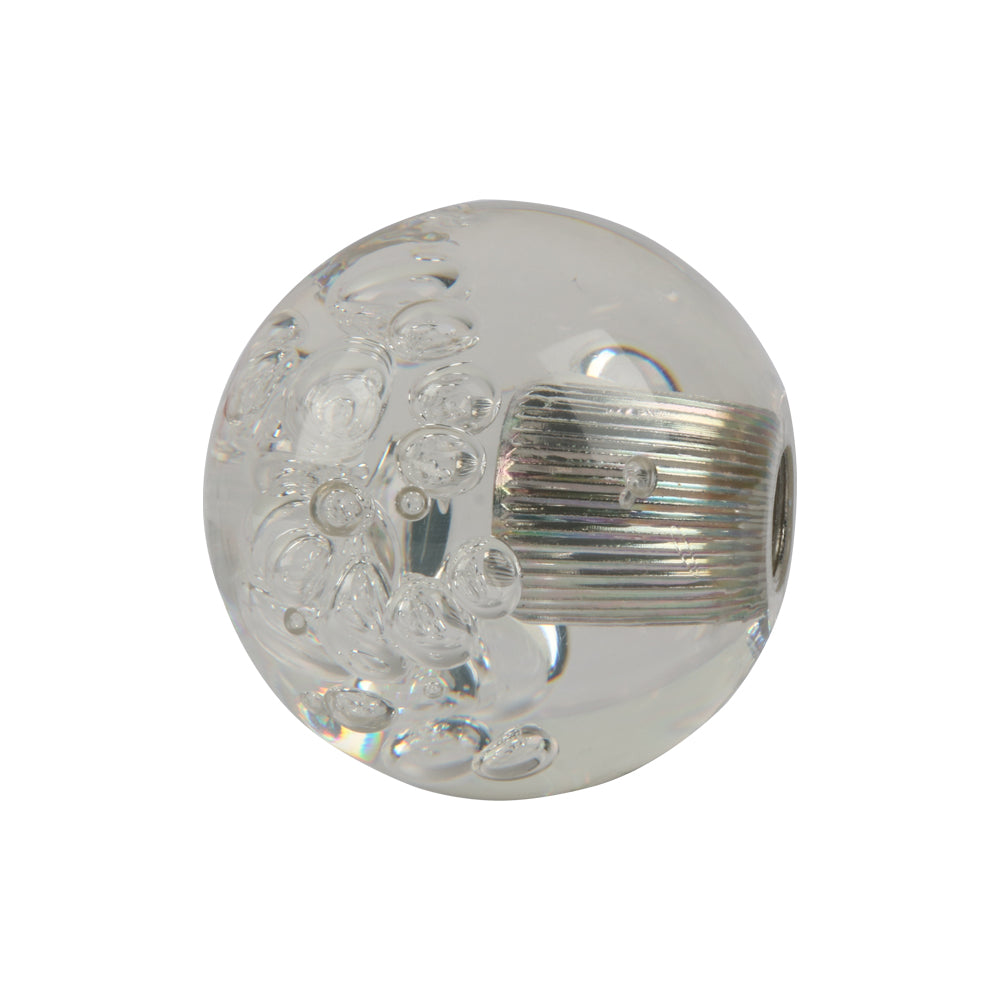 BRAND NEW UNIVERSAL V2 CRYSTAL BUBBLE CLEAR ROUND BALL SHIFT KNOB MANUAL CAR RACING GEAR UNIVERSAL