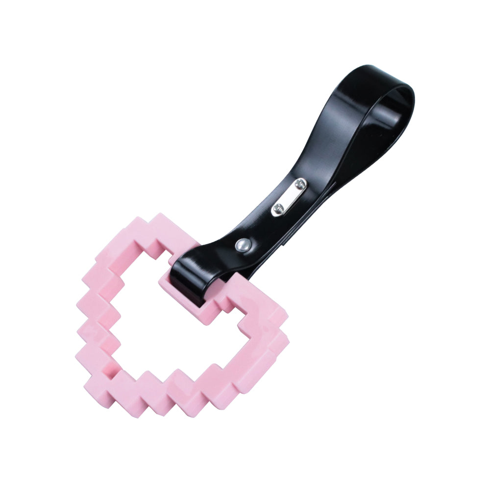 Brand New Minecraft Heart Pink Handle JDM TSURIKAWA Ring Subway Train Bus Handle Strap Charm Drift