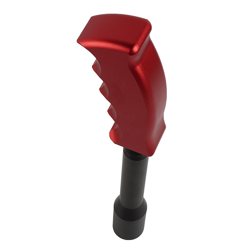 Brand New Universal Red Aluminum Slotted Pistol Grip Handle Manuel Gear Stick Shift Knob M8 M10 M12 & Black Shifter Extender Extension