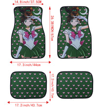 Load image into Gallery viewer, Brand New 4PCS UNIVERSAL ANIME SAILOR JUPITER Racing Fabric Car Floor Mats Interior Carpets