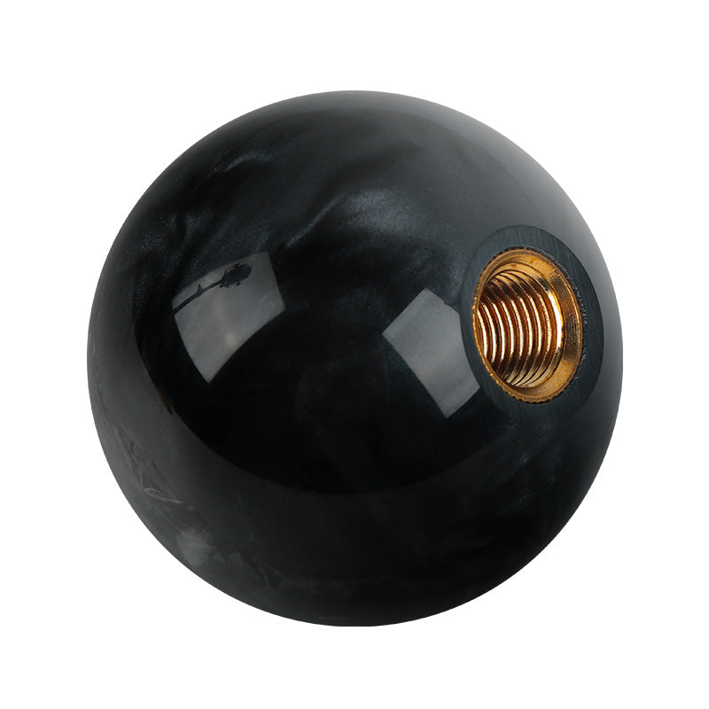 Brand New Universal Pearl Black Round Ball Shift Knob Car Gear MT Manual Shifter M8 M10 M12