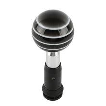 Load image into Gallery viewer, Brand New Jdm Universal Glossy Black W/White Stripes Round Ball Automatic Shift Knob Shifter