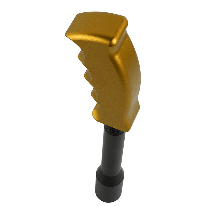 Brand New Gold Aluminum Slotted Pistol Grip Handle Manuel Gear Stick Shift Knob M8 M10 M12 & Black Shifter Extender Extension