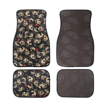 Load image into Gallery viewer, Brand New 4PCS SAKURA KOI FISH Racing Black Fabric Car Floor Mats Interior Carpets