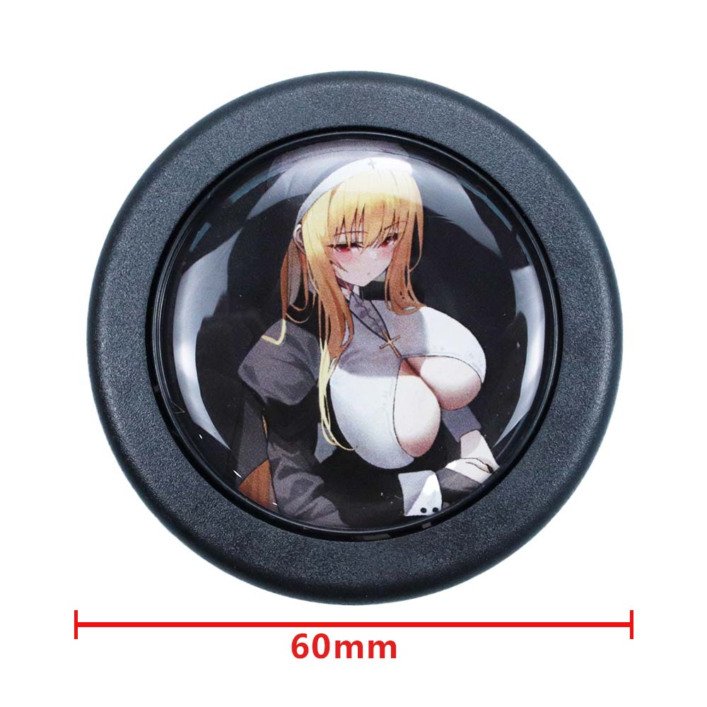 Brand New Universal Anime Hentai Car Horn Button Black Steering Wheel – JK  Racing Inc