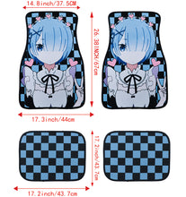 Load image into Gallery viewer, Brand New 4PCS UNIVERSAL ANIME HENTAI Racing Fabric Car Floor Mats Interior Carpets