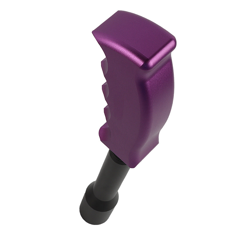 Brand New Universal Purple Aluminum Slotted Pistol Grip Handle Manuel Gear Stick Shift Knob M8 M10 M12 & Black Shifter Extender Extension