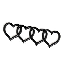 Load image into Gallery viewer, Brand New Audi Sport Car Trunk Lid Love Heart Rings Badge Logo Emblem Decoration Glossy Black